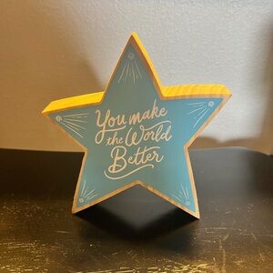 Blue Star Shaped Decorative Sign